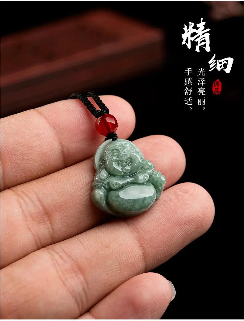 Natural Jade Buddha Pendant Necklace for Men Women — feature 7