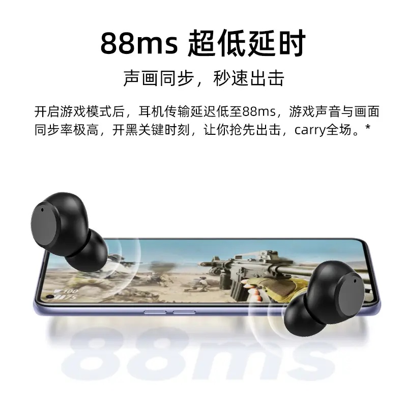 Wireless Bluetooth 5.3 Earphones Space Capsule Bean Style Black - Image 8