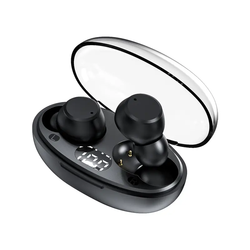Wireless Bluetooth 5.3 Earphones Space Capsule Bean Style Black - Image 9