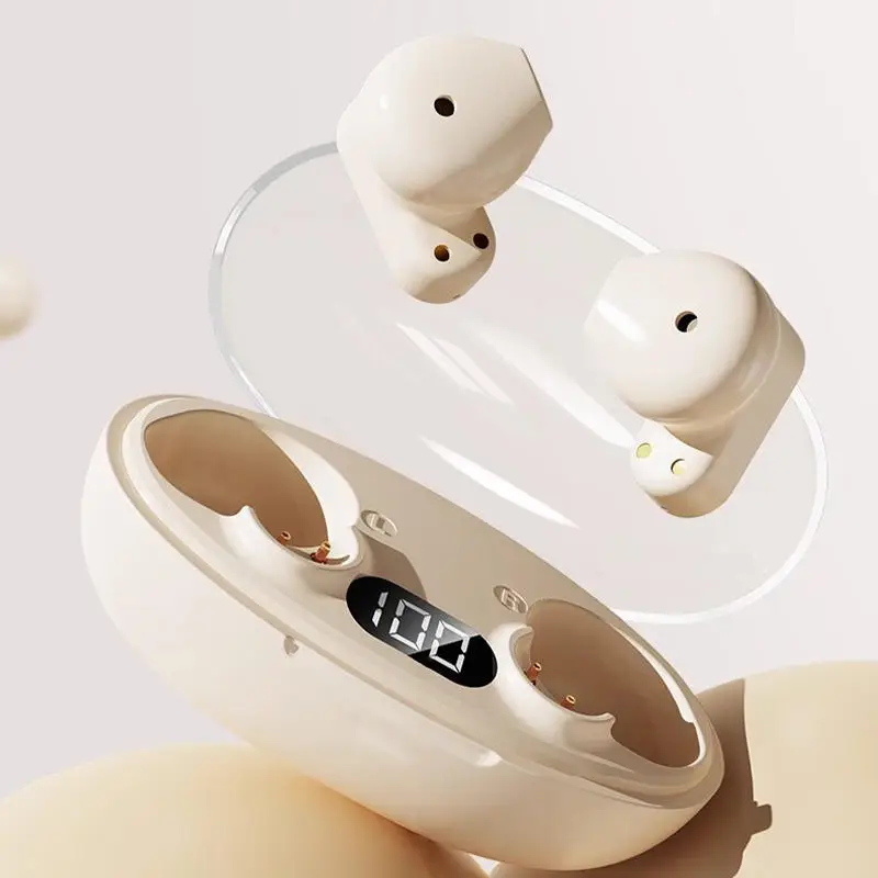Wireless Bluetooth 5.3 Earphones Space Capsule Bean Style Black - Image 4