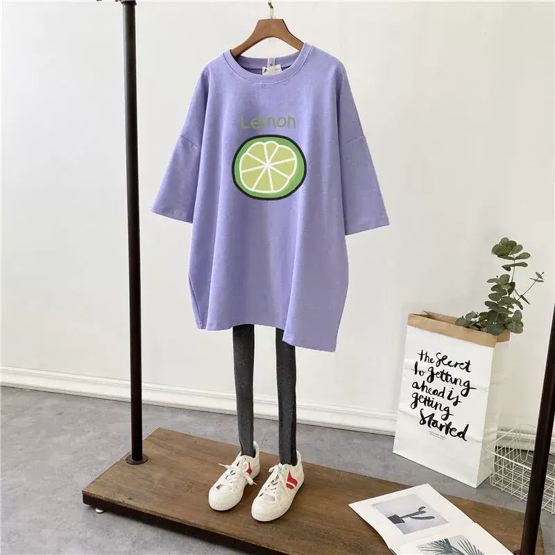 Pregnant Women T-Shirt Loose Fit Black 2022 — feature 17