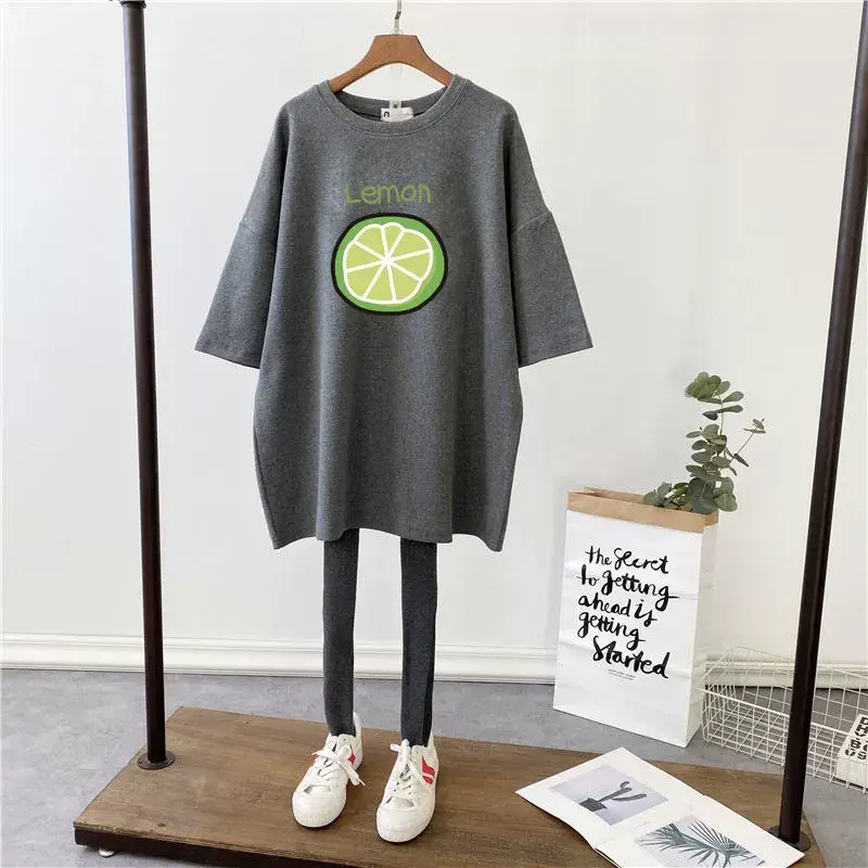 Pregnant Women T-Shirt Loose Fit Black 2022 — feature 18