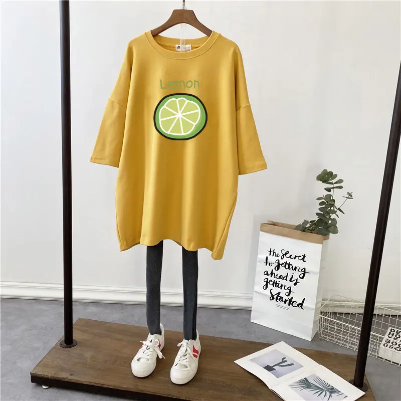 Pregnant Women T-Shirt Loose Fit Black 2022 - Image 14