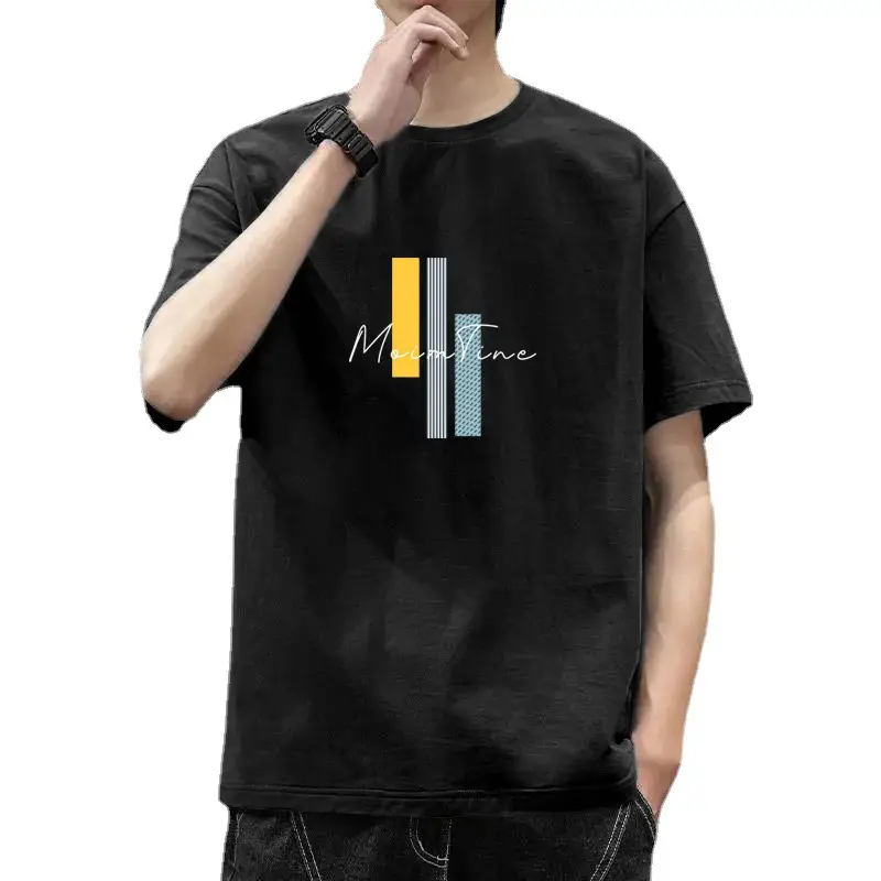 Men's White Work Graphic T-Shirt Short Sleeve Loose Fit - Image 37