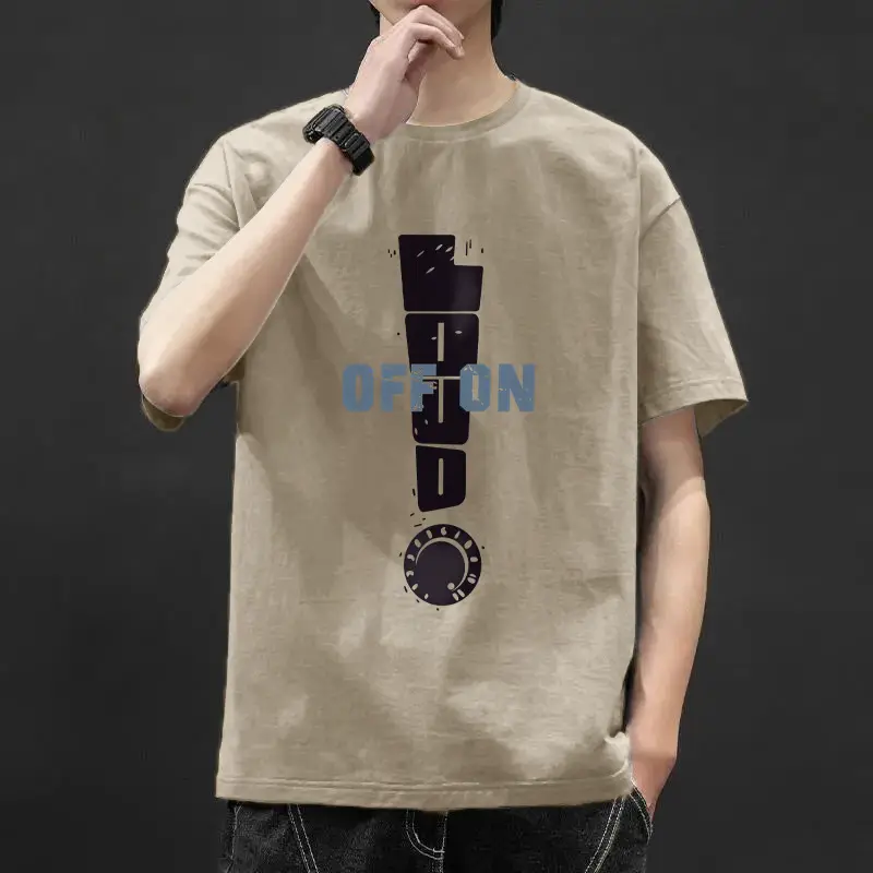 Men's White Work Graphic T-Shirt Short Sleeve Loose Fit - Image 19