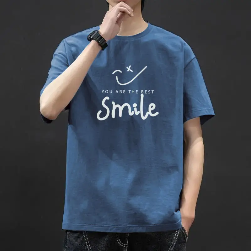 Men's White Work Graphic T-Shirt Short Sleeve Loose Fit - Image 24