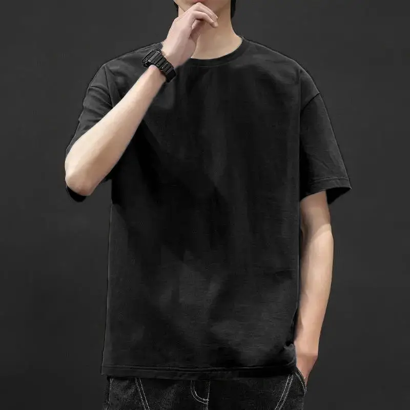 Men's White Work Graphic T-Shirt Short Sleeve Loose Fit - Image 30