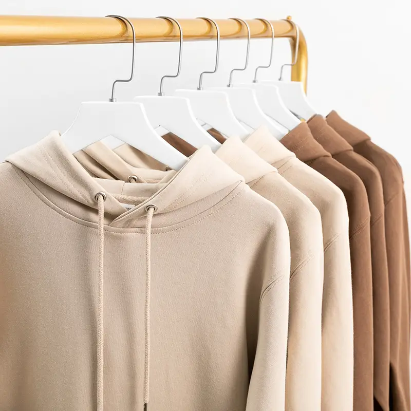 Men Mocha Hooded Sweatshirt 300g Heavy Cotton