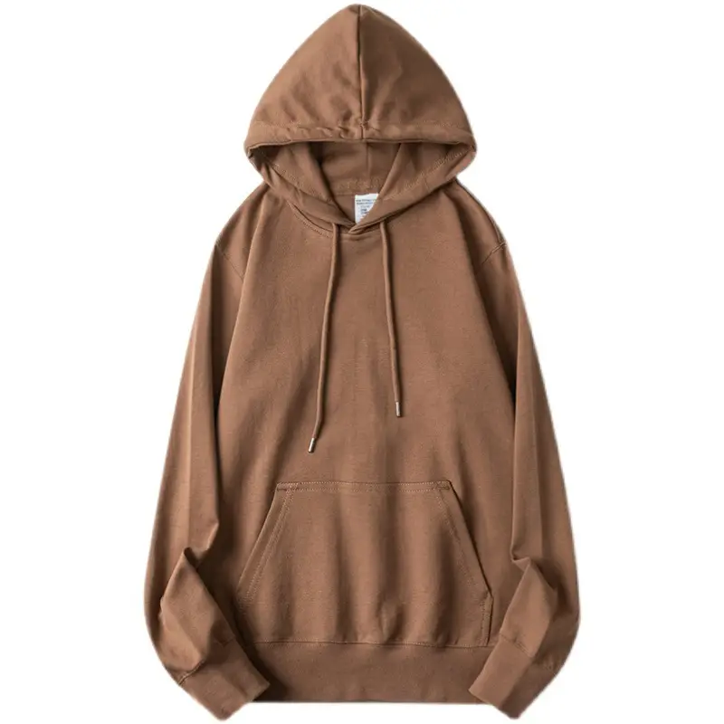 Men Mocha Hooded Sweatshirt 300g Heavy Cotton