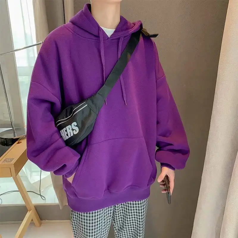 Men Mocha Hooded Sweatshirt 300g Heavy Cotton