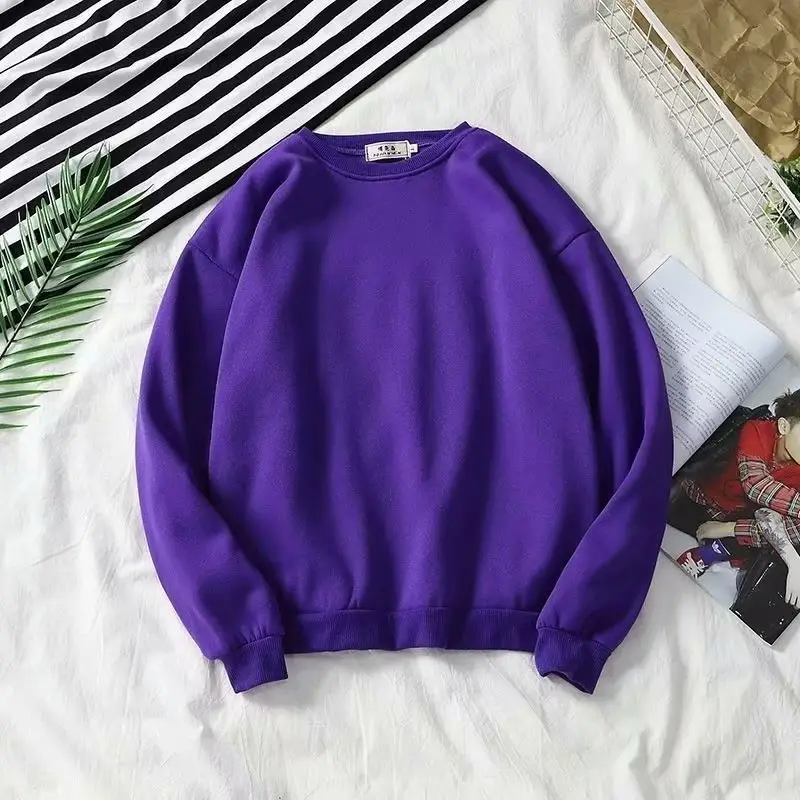 Men's Yellow Round Neck Sweatshirt Long Sleeve Winter - Image 16