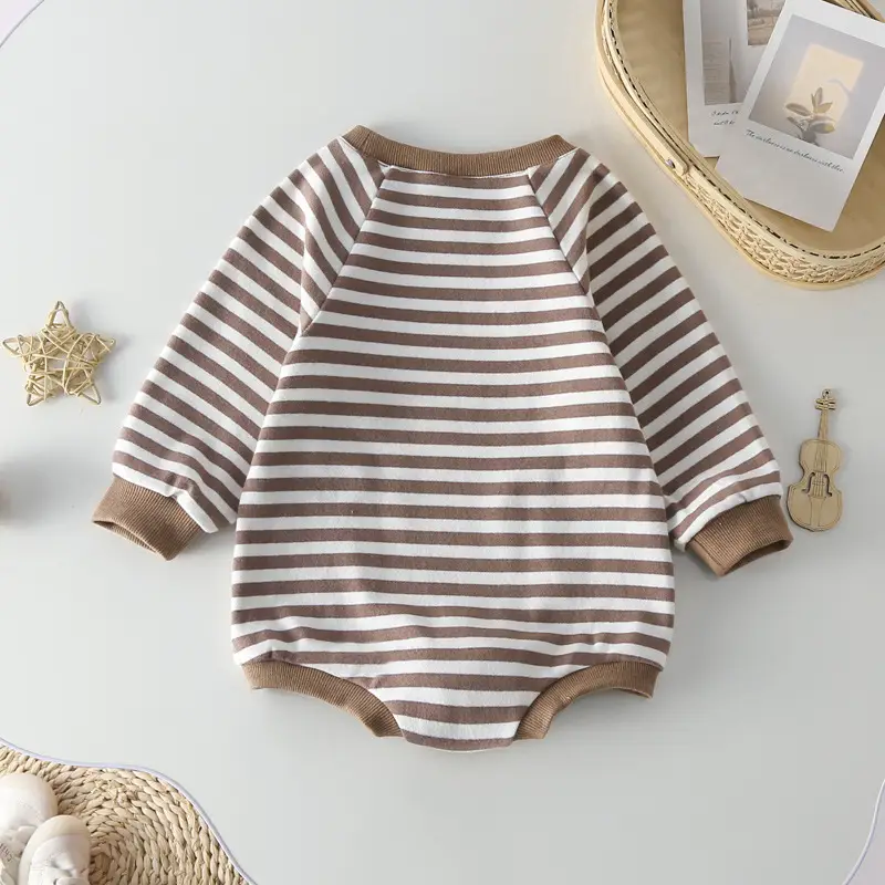 Baby Striped Long Sleeve Outfit for Boys Girls Spring Autumn - Image 6
