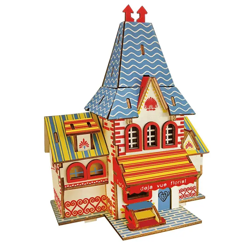 Wooden 3D Educational Toy Cottage for Kids - Image 18