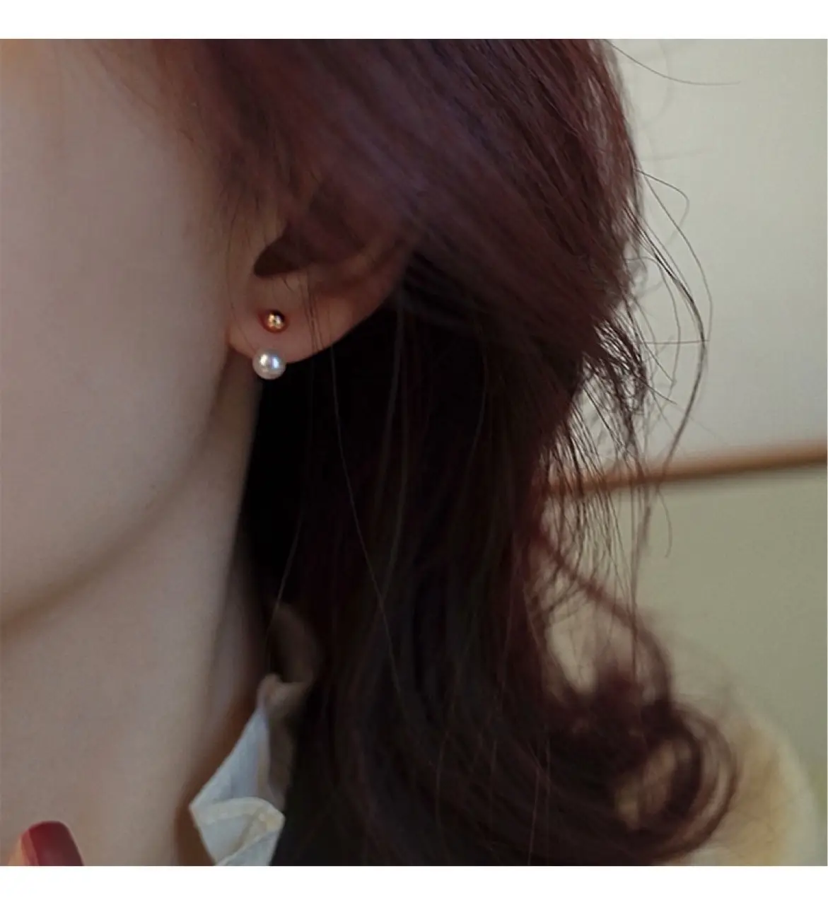 Pearl Gold Ear Studs for Women Summer 2024 — feature 4
