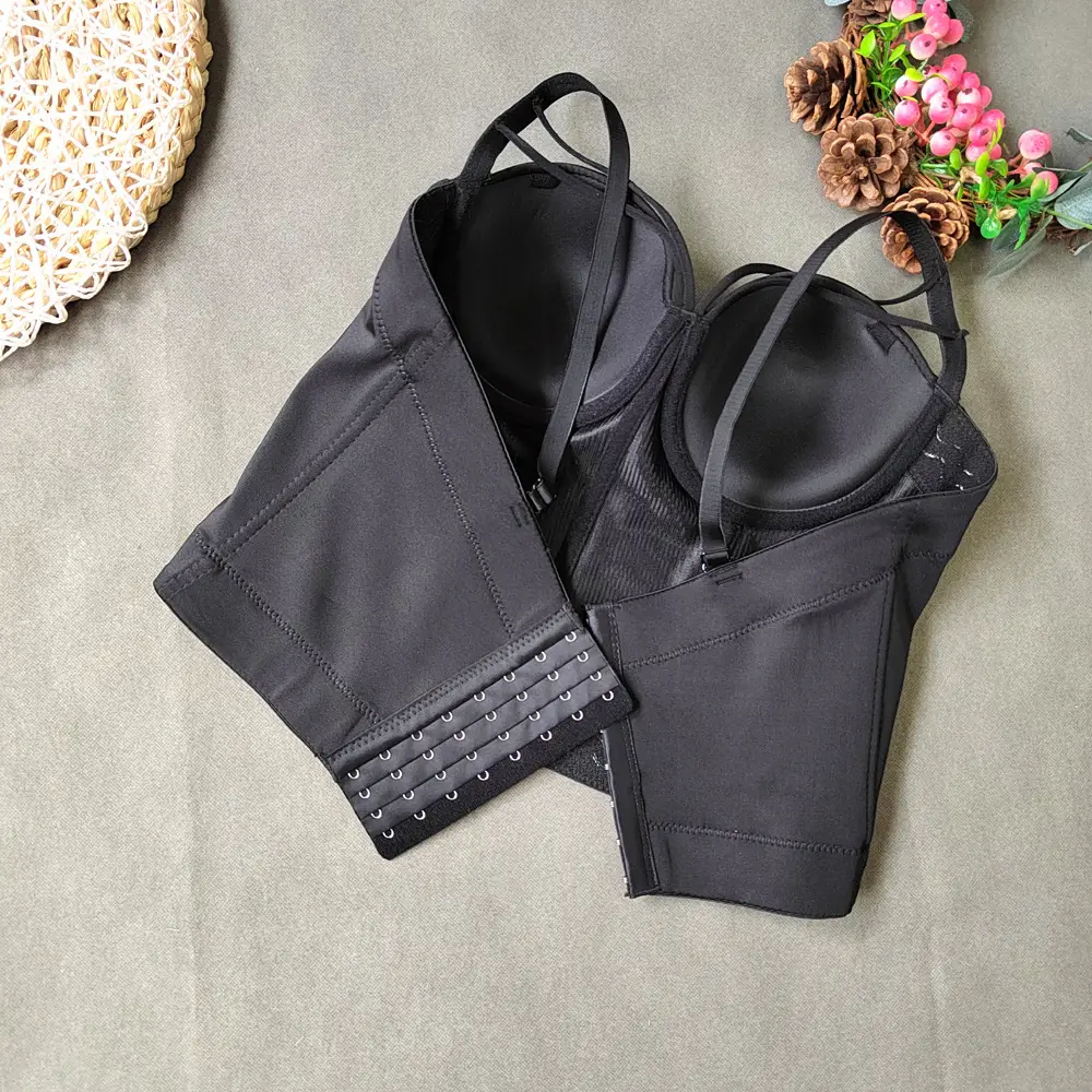 Red Fishbone Bra Top Vest for Women