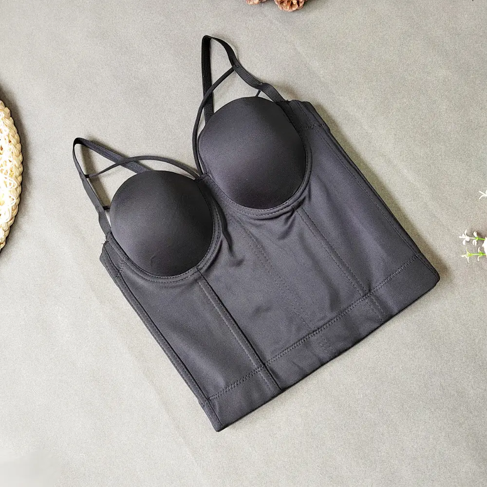 Red Fishbone Bra Top Vest for Women — feature 5