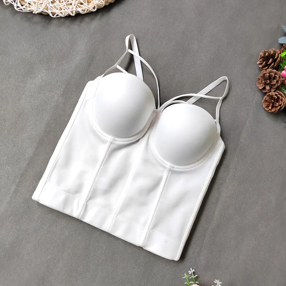 Red Fishbone Bra Top Vest for Women — feature 8