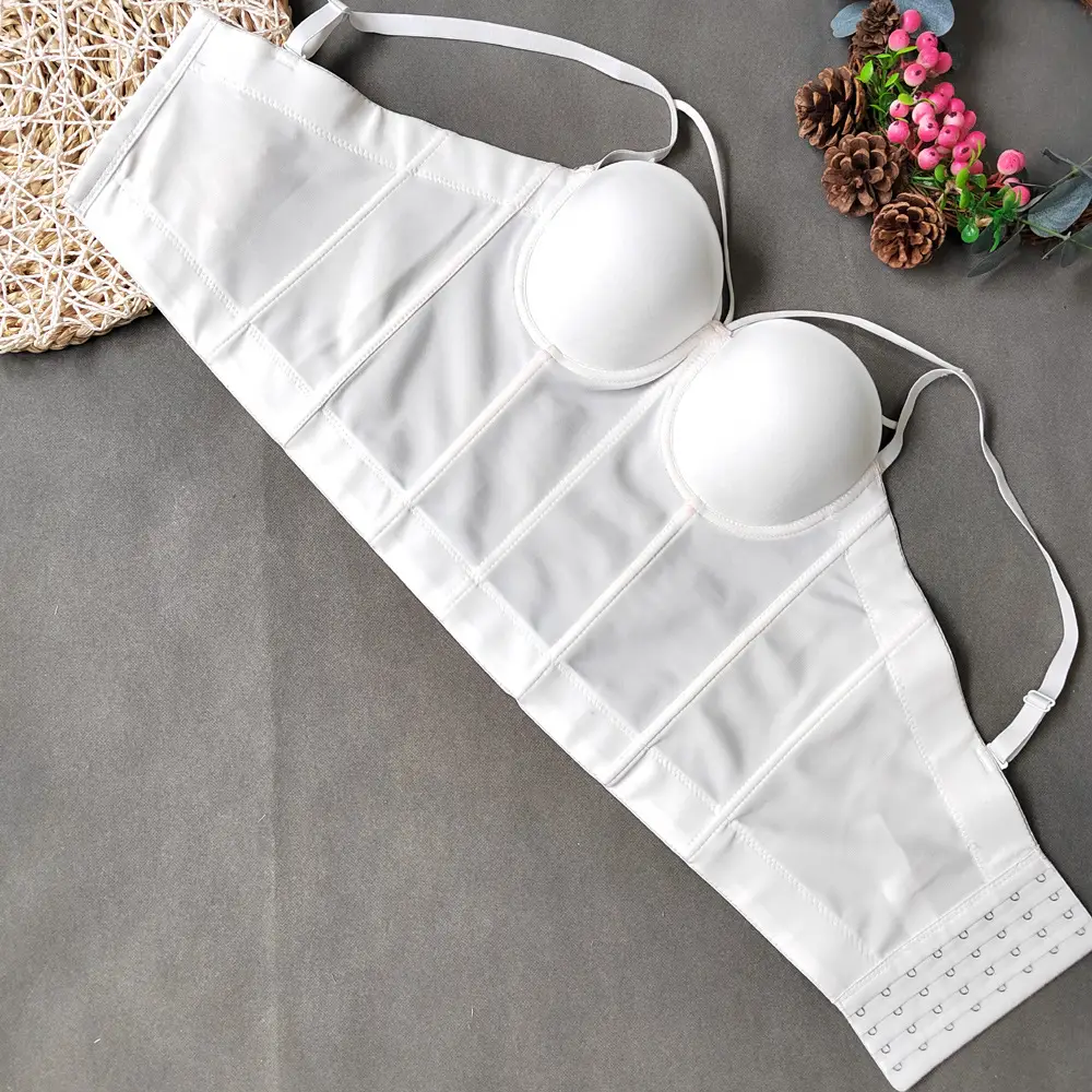 Red Fishbone Bra Top Vest for Women — feature 9