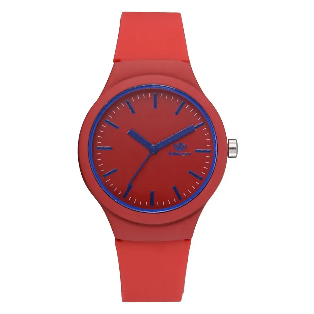 Women's Cartoon Silicone Sports Watch Blue Red
