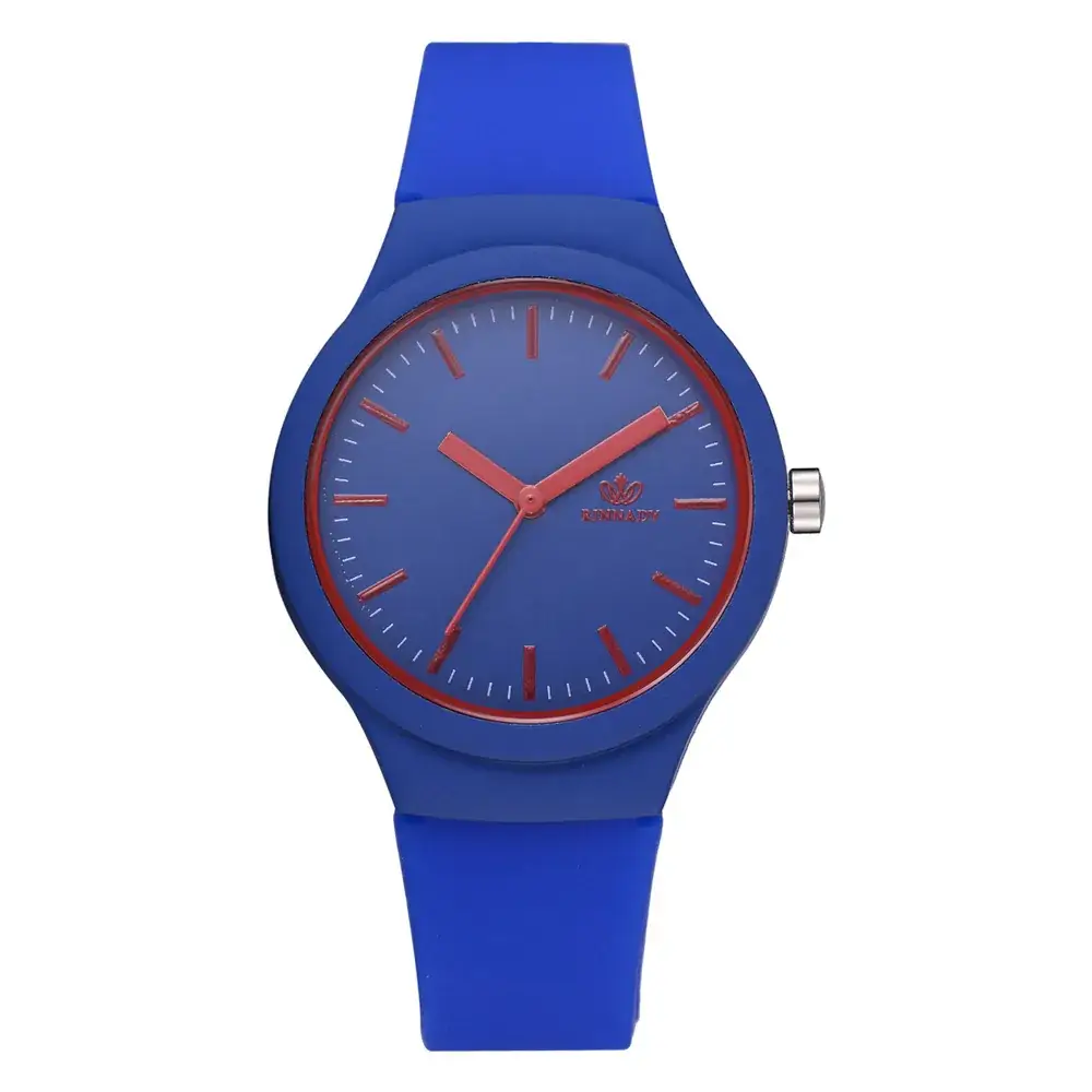 Women's Cartoon Silicone Sports Watch Blue Red