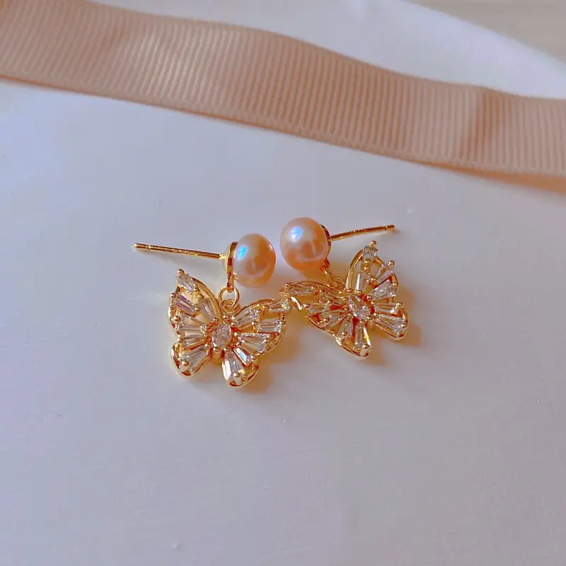 Natural Pearl Earrings for Women Gold Plated - Image 13