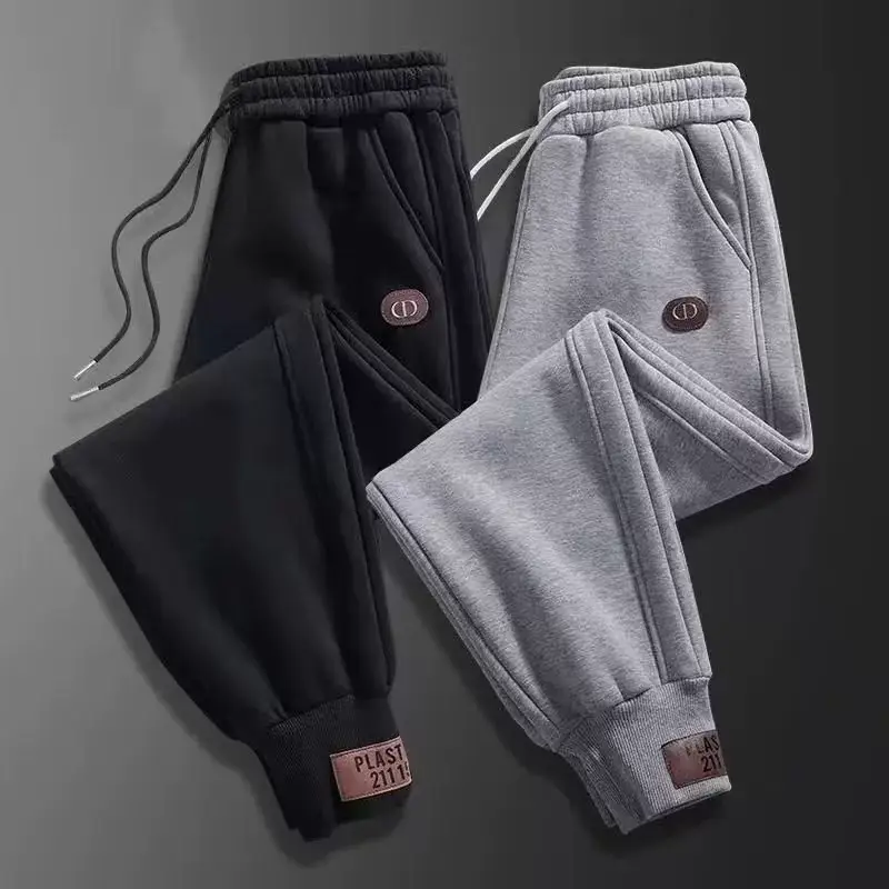 Men Fleece Lined Warm Jogger Pants Black — feature 3