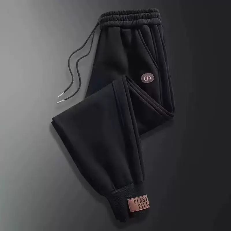 Men Fleece Lined Warm Jogger Pants Black — feature 4