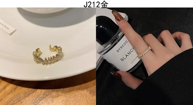 Korean Accessible Luxury Zircon Pearl Bow Rings Set — feature 12