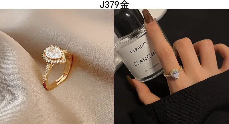 Korean Accessible Luxury Zircon Pearl Bow Rings Set — feature 15