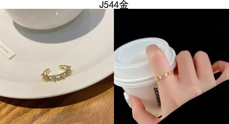 Korean Accessible Luxury Zircon Pearl Bow Rings Set — feature 20