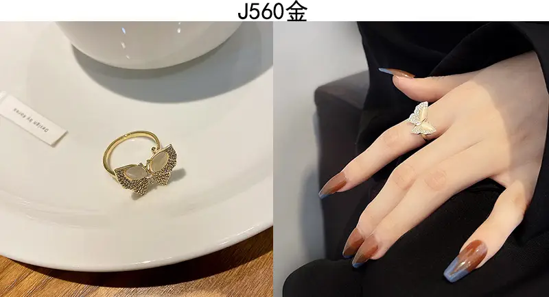 Korean Accessible Luxury Zircon Pearl Bow Rings Set — feature 21