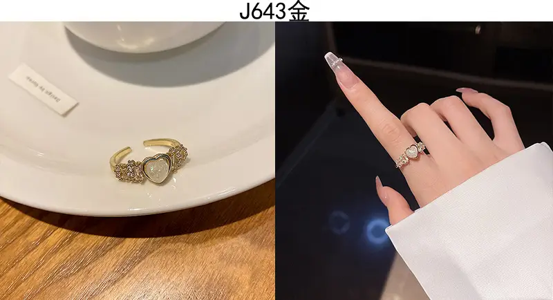 Korean Accessible Luxury Zircon Pearl Bow Rings Set — feature 24