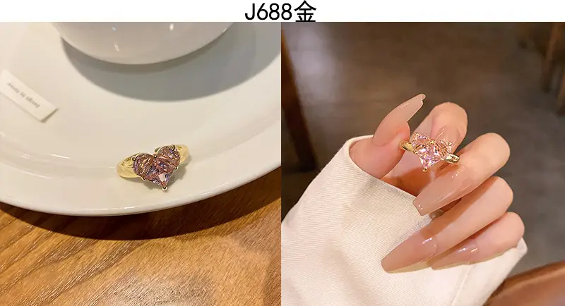Korean Accessible Luxury Zircon Pearl Bow Rings Set — feature 28