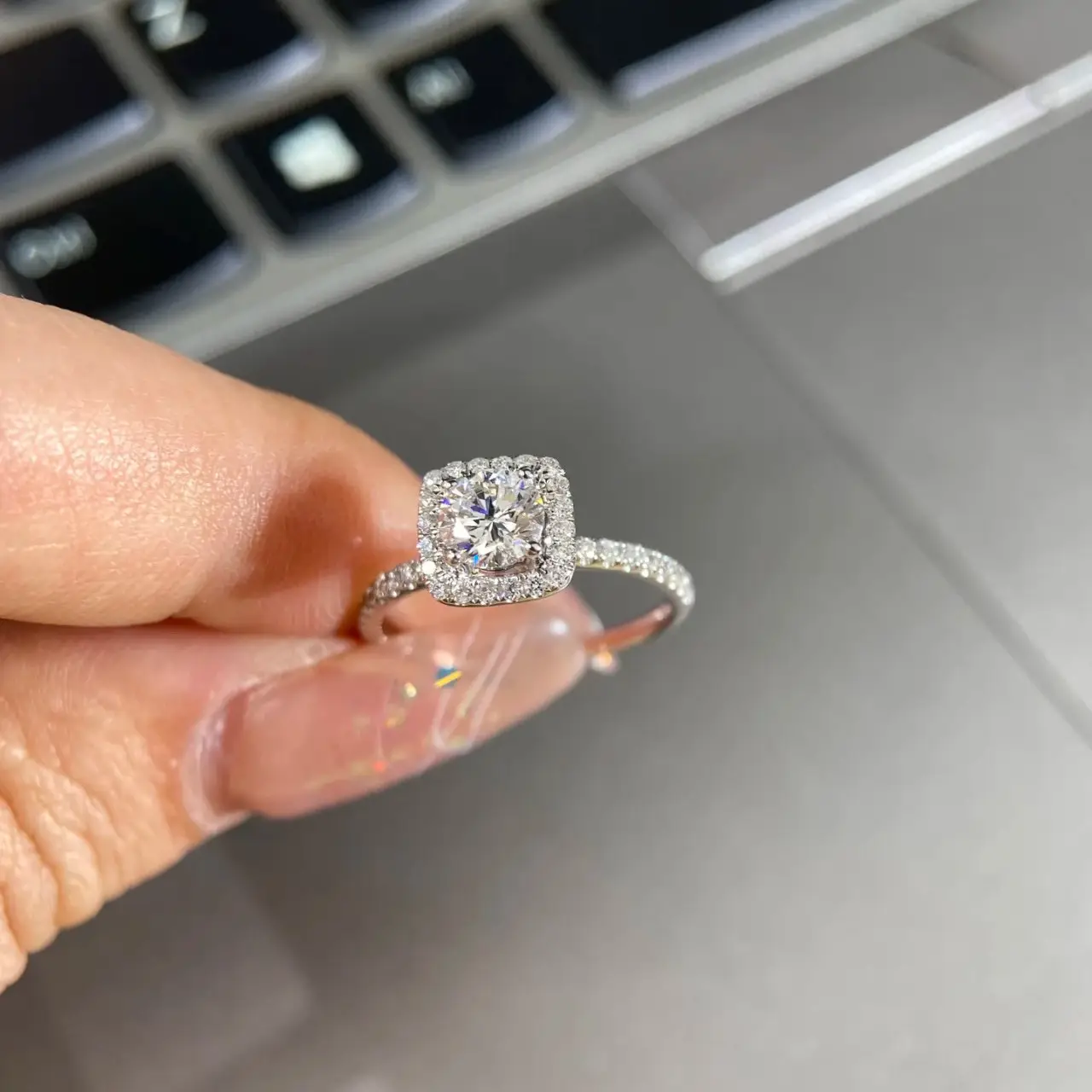 Korean Accessible Luxury Zircon Pearl Bow Rings Set