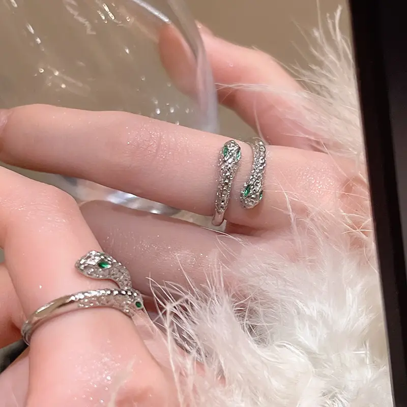 Korean Accessible Luxury Zircon Pearl Bow Rings Set