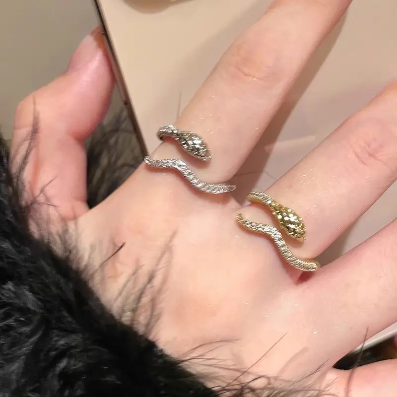 Korean Accessible Luxury Zircon Pearl Bow Rings Set