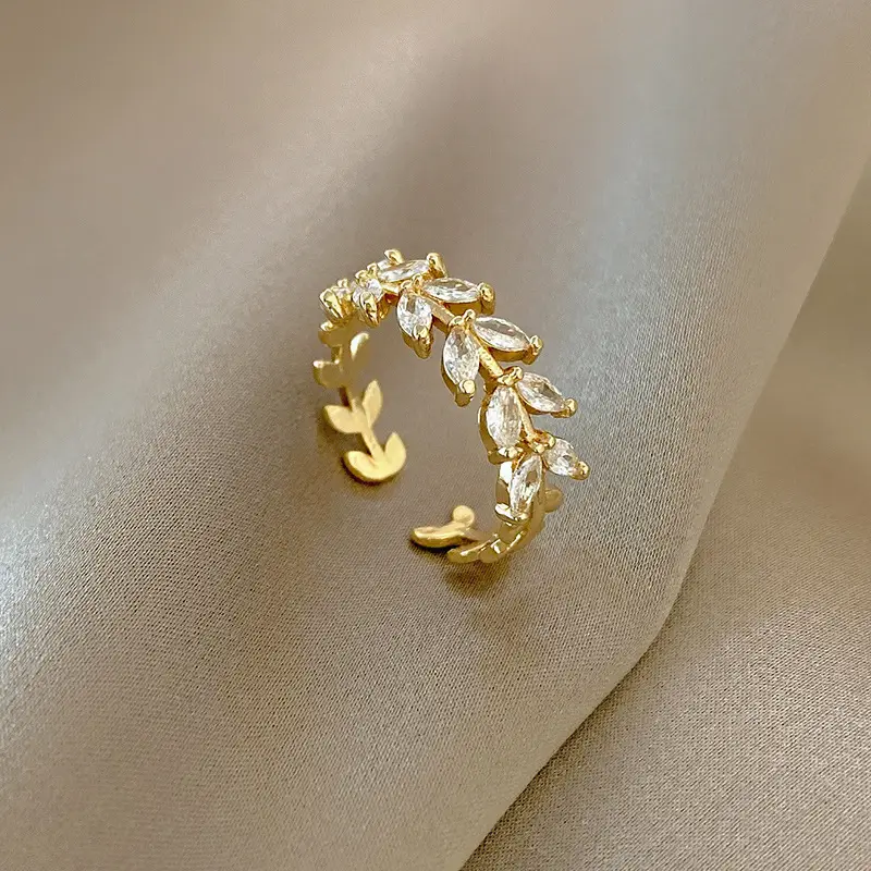 Korean Accessible Luxury Zircon Pearl Bow Rings Set