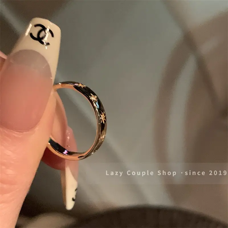 Korean Accessible Luxury Zircon Pearl Bow Rings Set