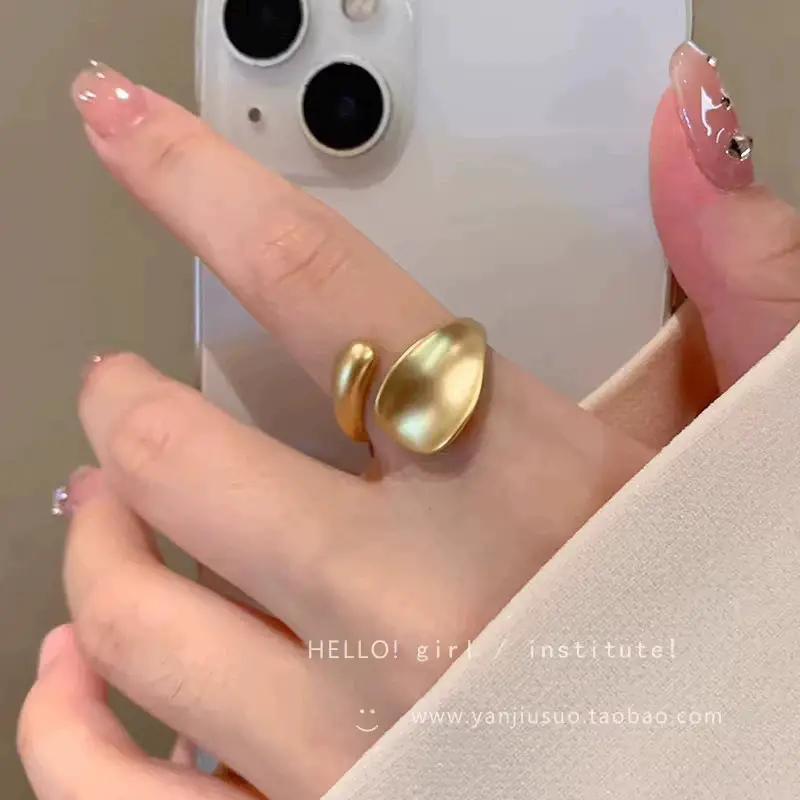 Korean Accessible Luxury Zircon Pearl Bow Rings Set
