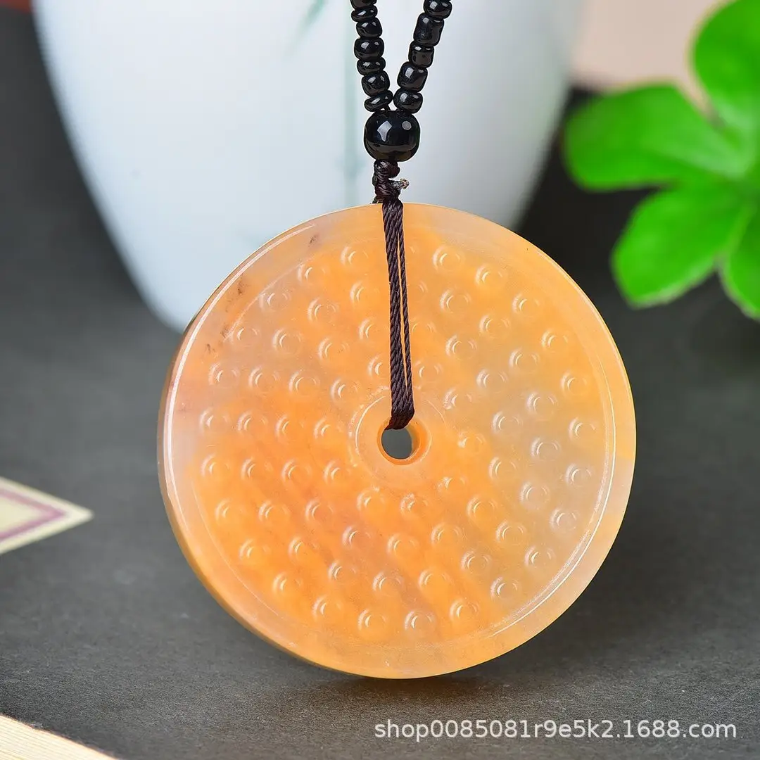 Xinjiang Golden Silk Jade Pendant for Men Women - Image 15
