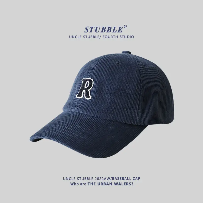 R Label Black Baseball Cap for Men Women - Image 6