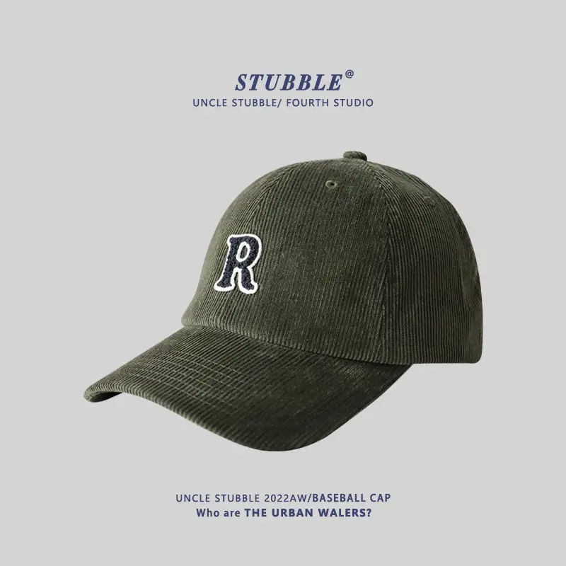 R Label Black Baseball Cap for Men Women - Image 8