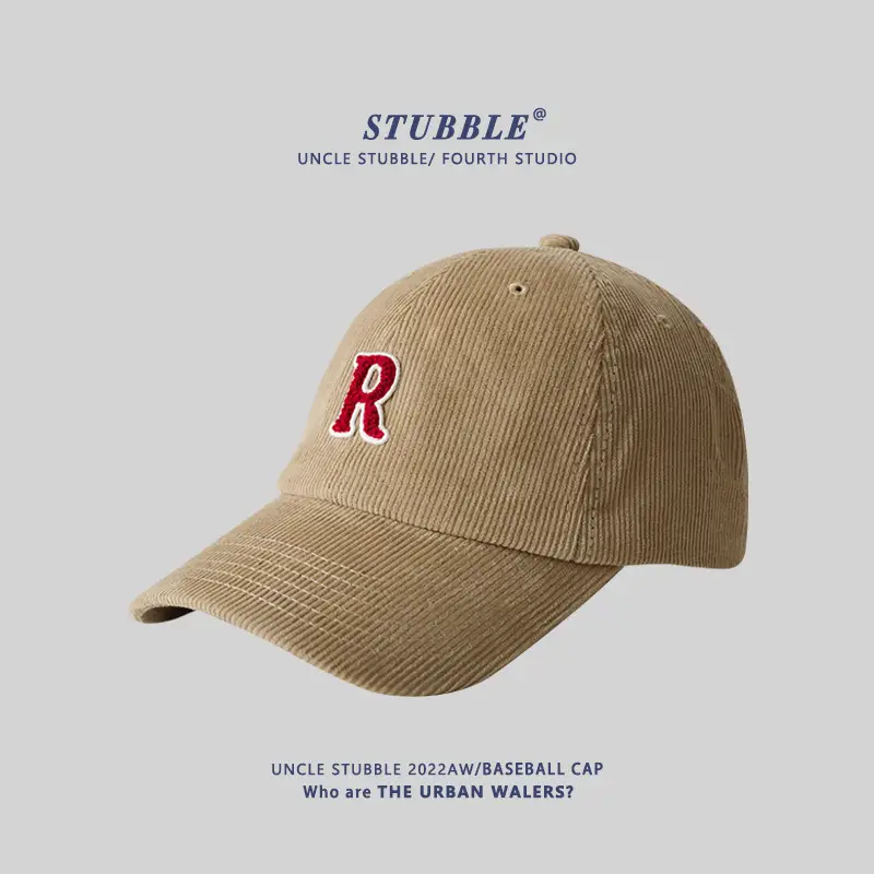 R Label Black Baseball Cap for Men Women - Image 2