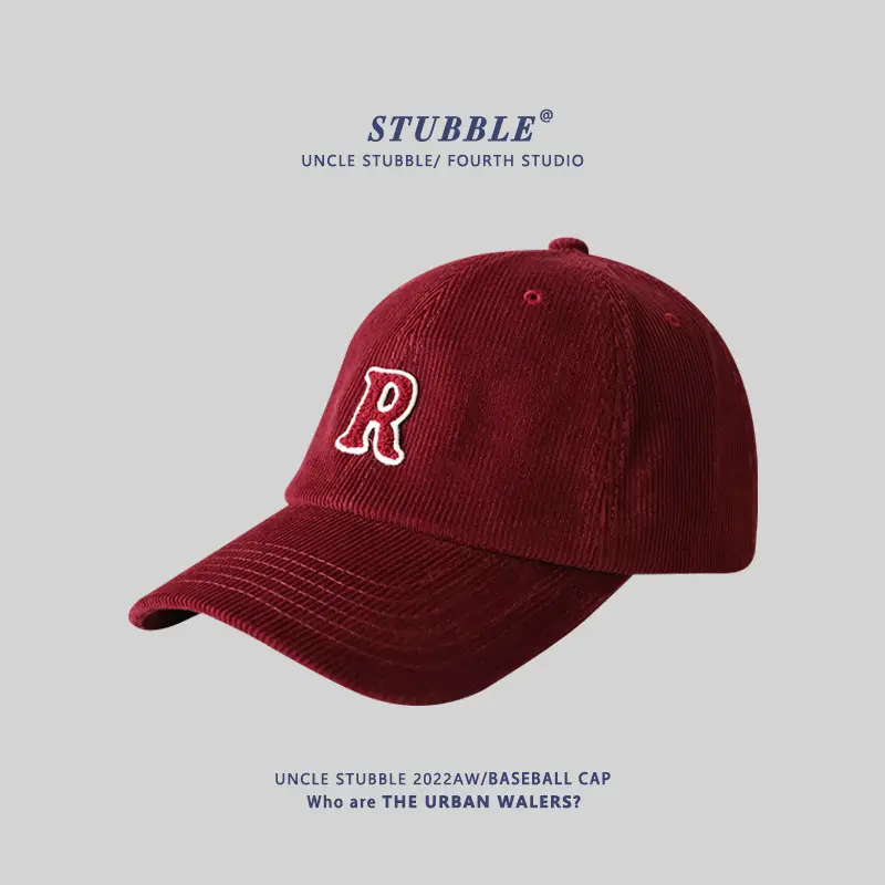R Label Black Baseball Cap for Men Women - Image 3