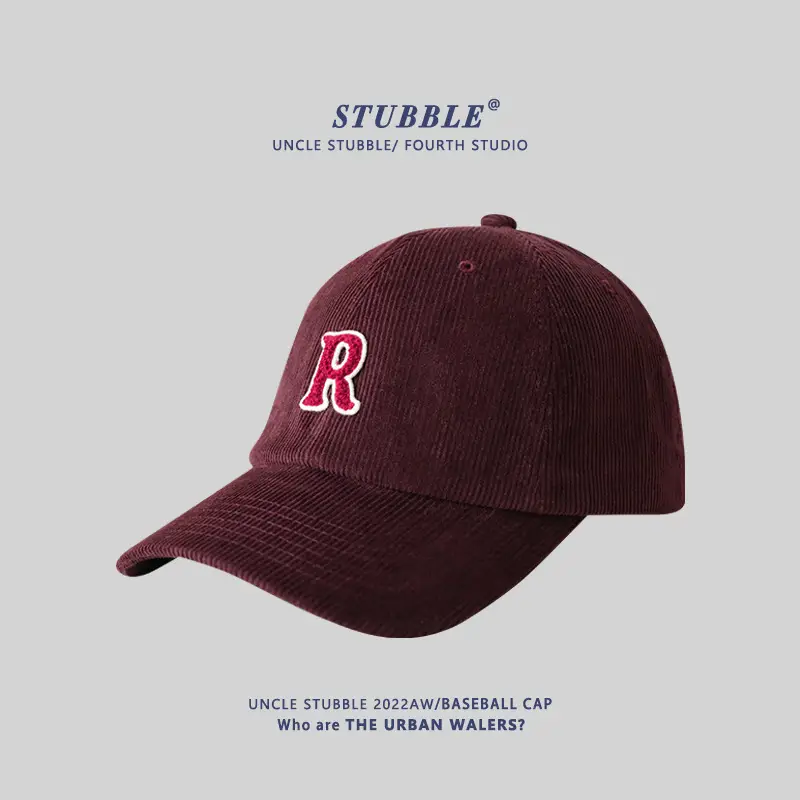 R Label Black Baseball Cap for Men Women - Image 4