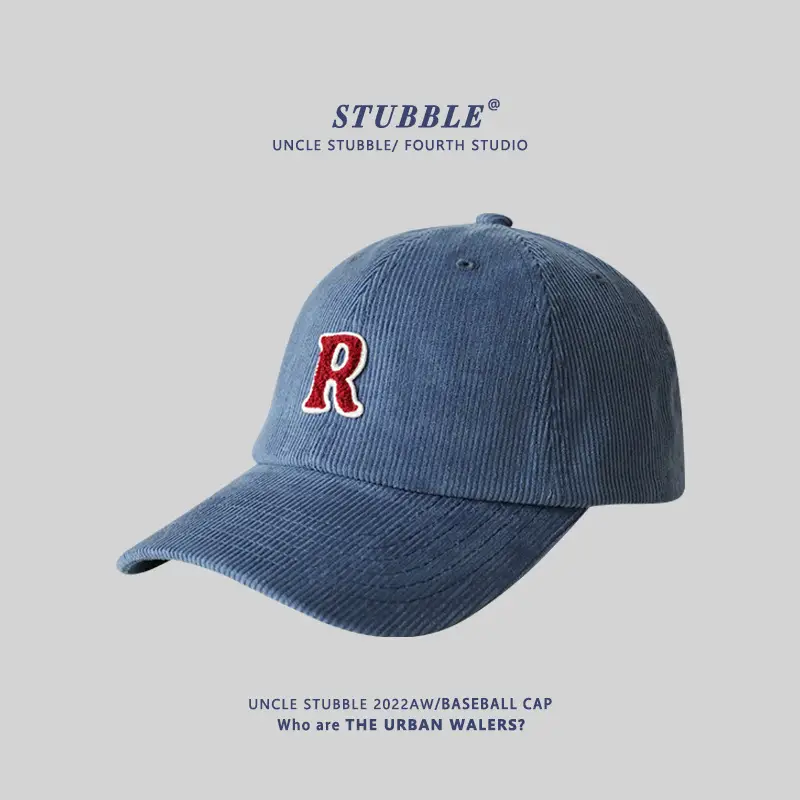 R Label Black Baseball Cap for Men Women - Image 5