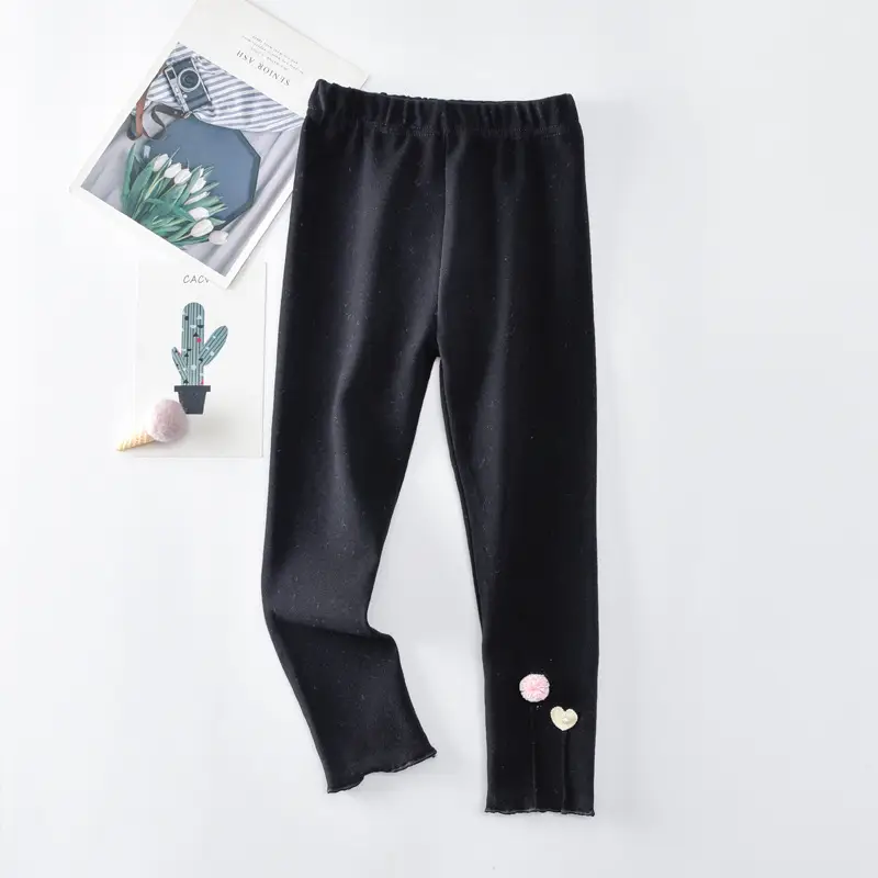 Black Cotton Leggings for Girls Spring Autumn - Image 7