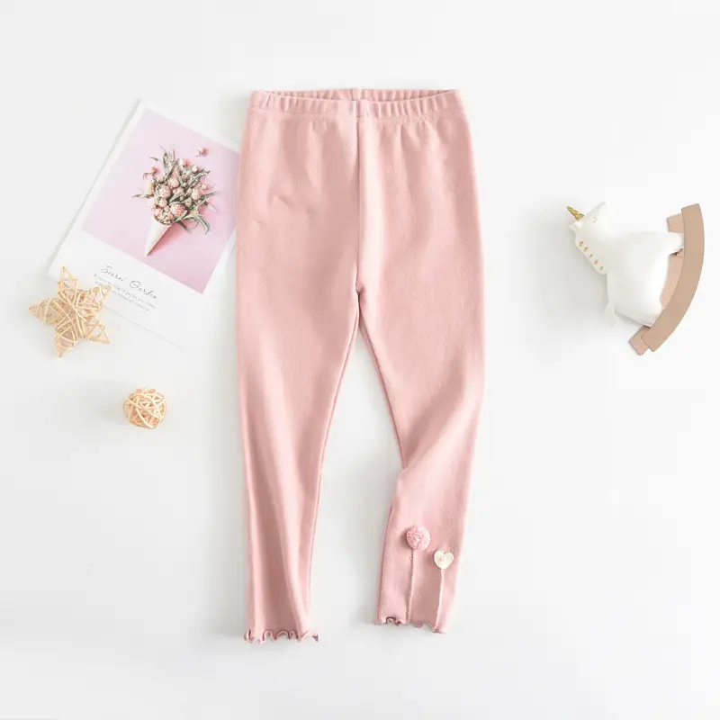 Black Cotton Leggings for Girls Spring Autumn - Image 2