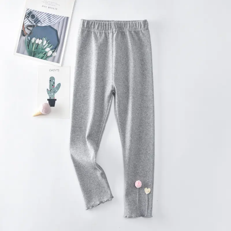 Black Cotton Leggings for Girls Spring Autumn - Image 4