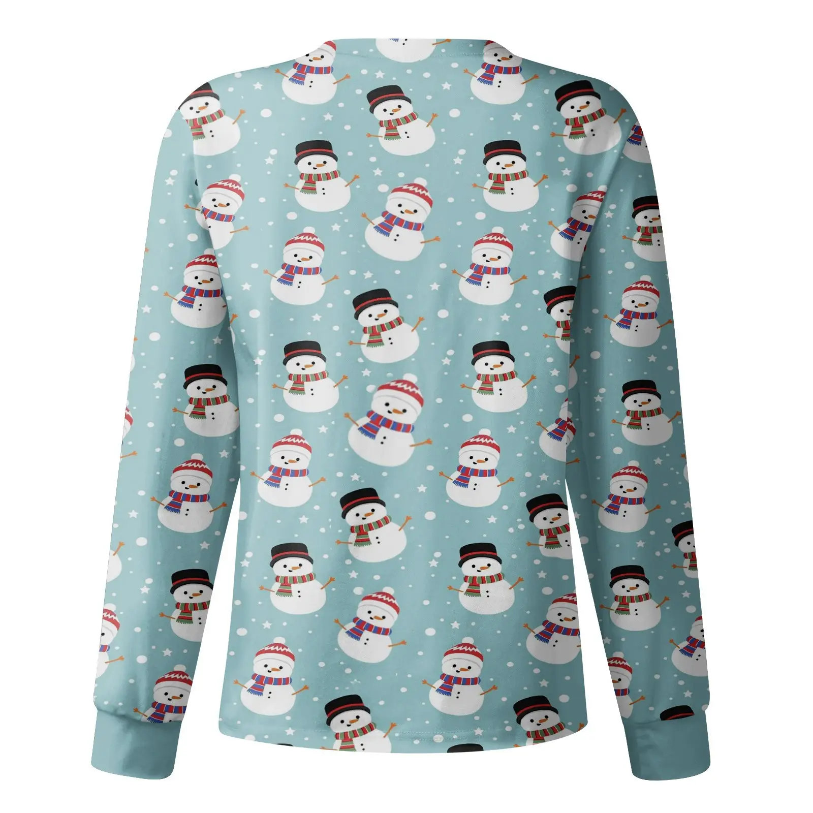 2022 Printed Crewneck Christmas Top for Women — feature 10